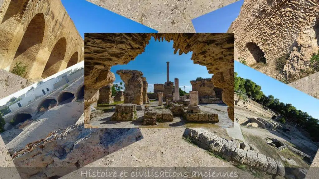 Monuments de Carthage – les Thermes d’Antonin – le Cirque Romain – les Citernes de la Malga – l’Aqueduc de Zaghouan